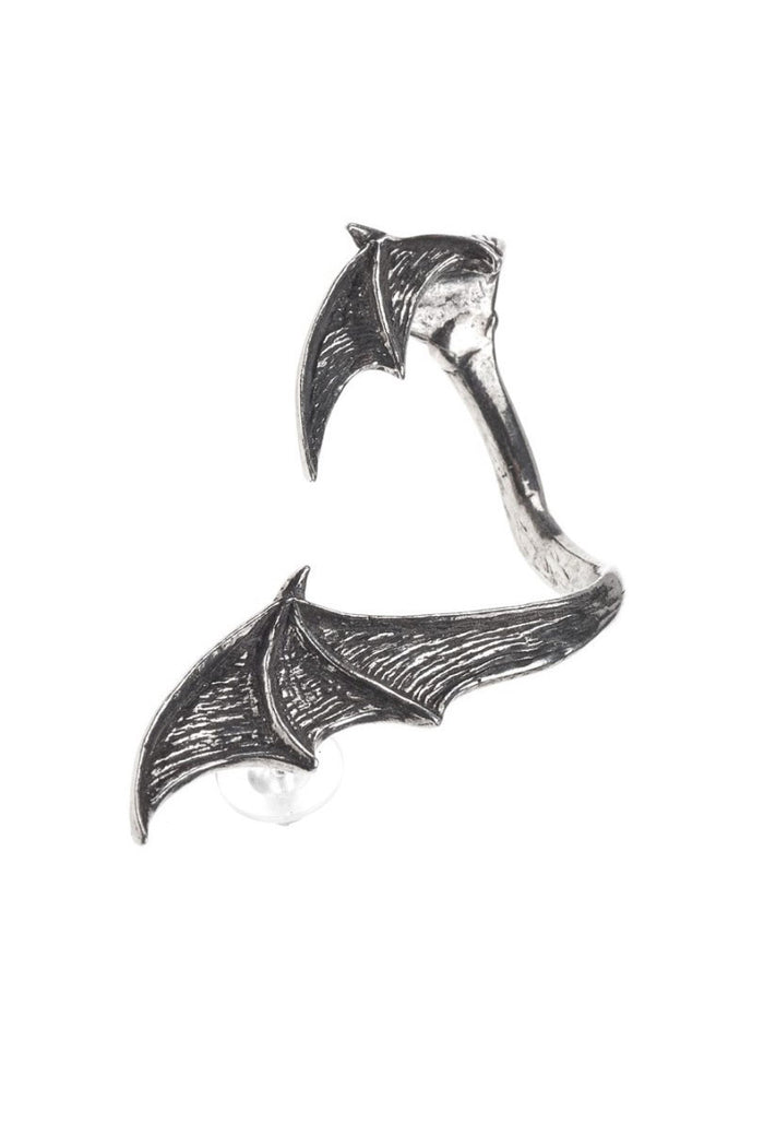 pewter bat shaped ear wrap by alchemy england