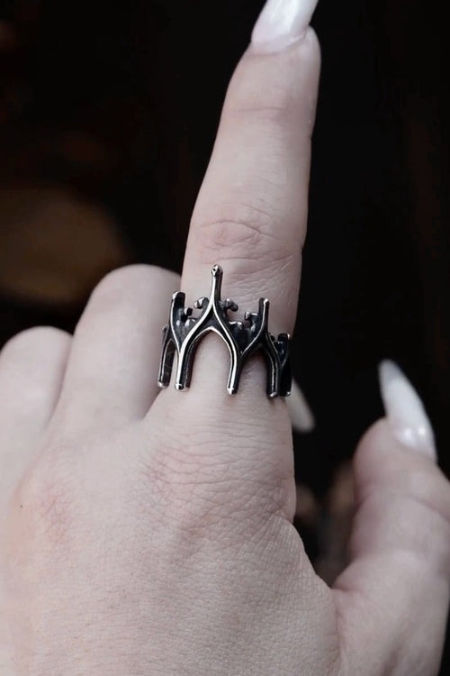 medieval crown gothic cathedral ring