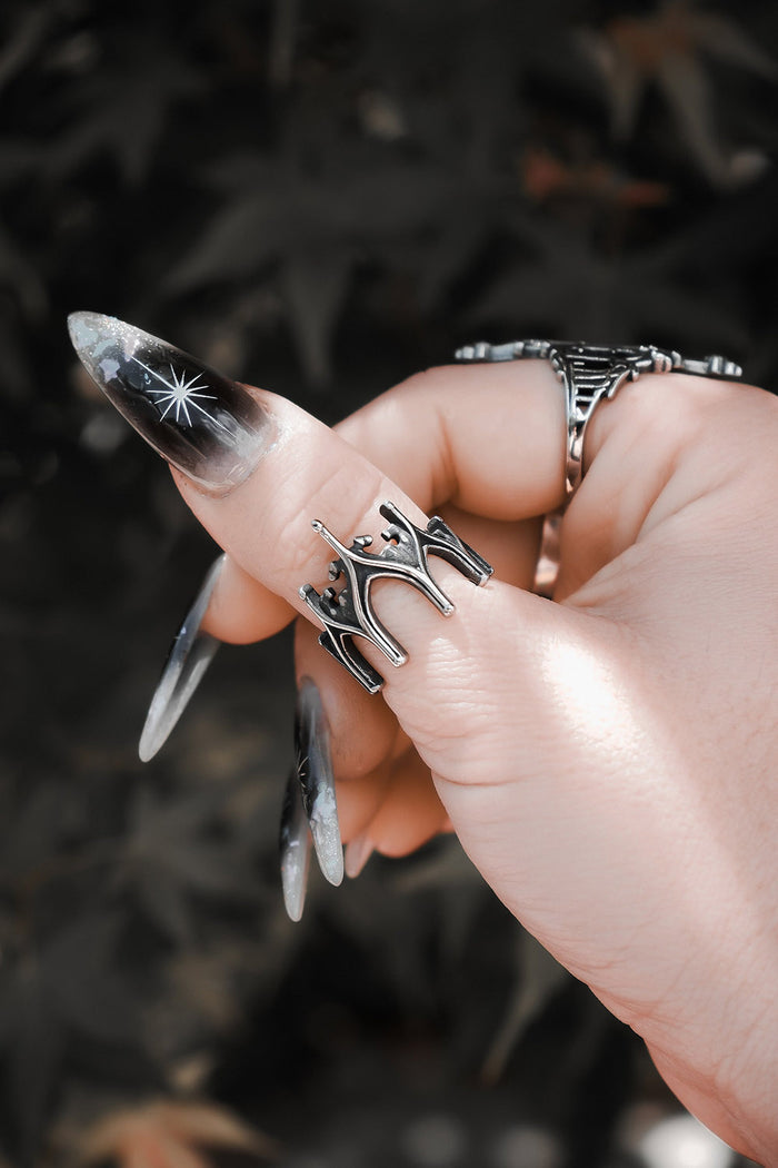 ren faire medieval crown gothic cathedral ring