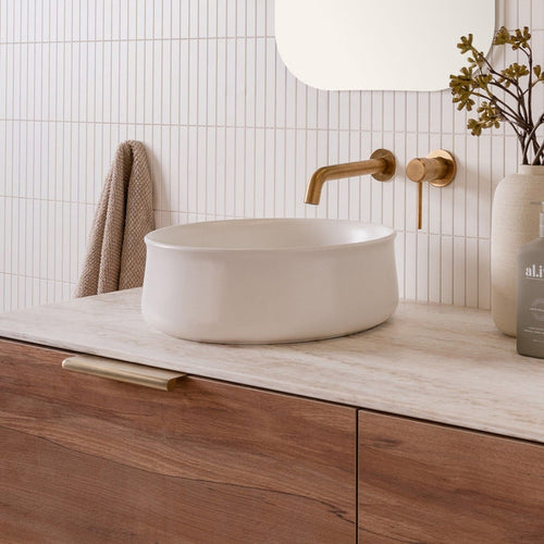 Lifestyle ADP Jennifer 360mm Above Counter Basin Matte White TOPCJEN3636MW - The Blue Space