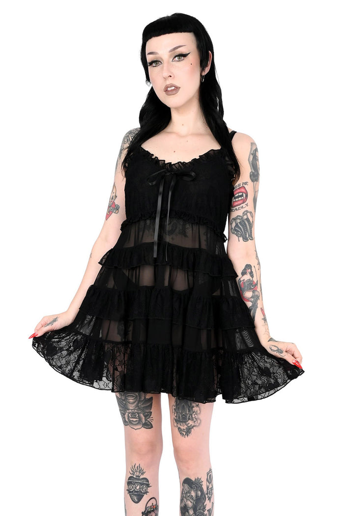 sheer babydoll dress for women