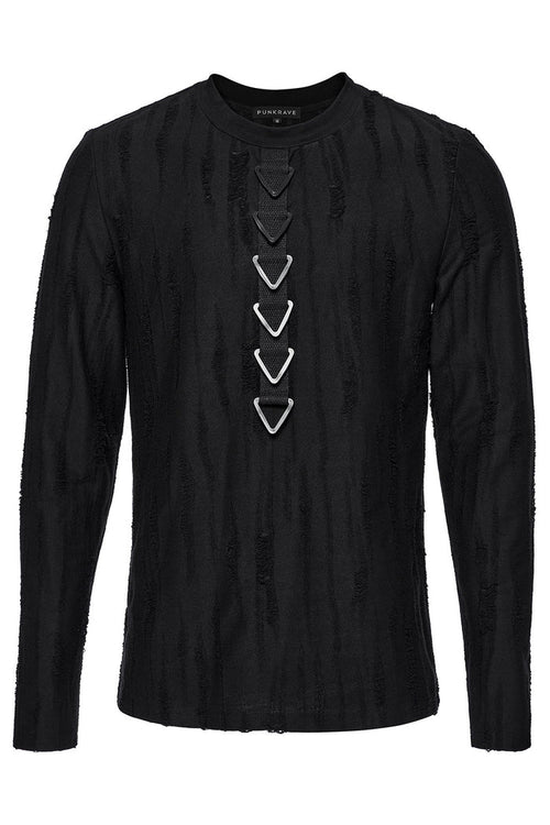 mens shredded punk shirt