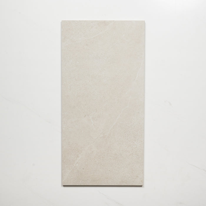Single No Hand Ardenne Ivory Travertine Look Porcelain Tile P4 300×600mm TURIV3 - The Blue Space