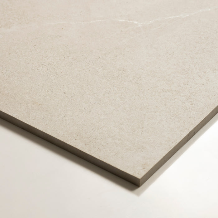 Oblique Ardenne Ivory Travertine Look Porcelain Tile P4 600×600mm TURIV4 - The Blue Space