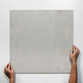 Single With Hand Auralis Warm Grey P5 External Porcelain Tile 600 x 600mm 6ARDLGX - The Blue Space
