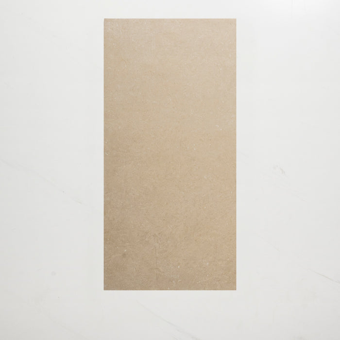 Single No Hand Avedon Beige Limestone Look Porcelain Tile P3 300×600mm PROBEI3 - The Blue Space