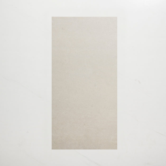 Single No Hand Avedon White Limestone Look Porcelain Tile P3 300×600mm PROWHI3 - The Blue Space