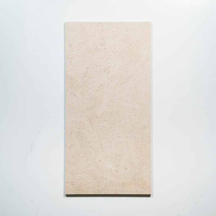 No Hand Avorio Cream Travertine Look Matte Porcelain Tile 300 x 600mm CLAIVTG1 - The Blue Space