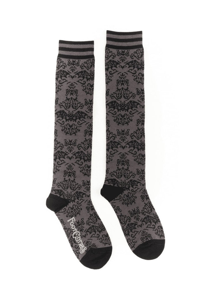 knitted damask haunted mansion socks