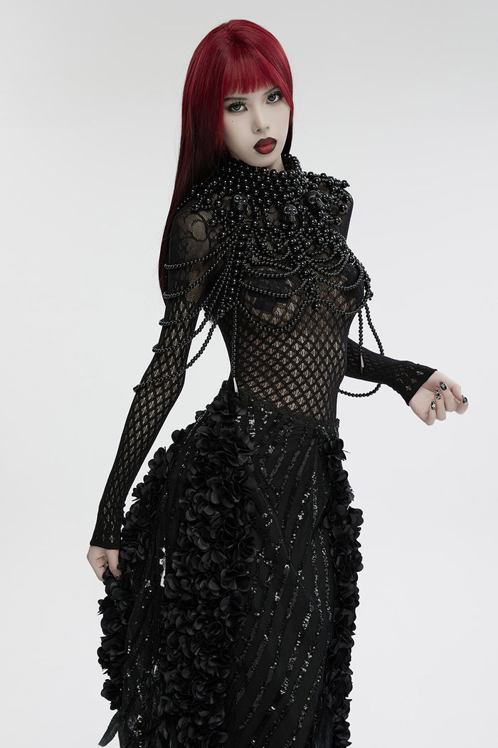 goth beaded harness