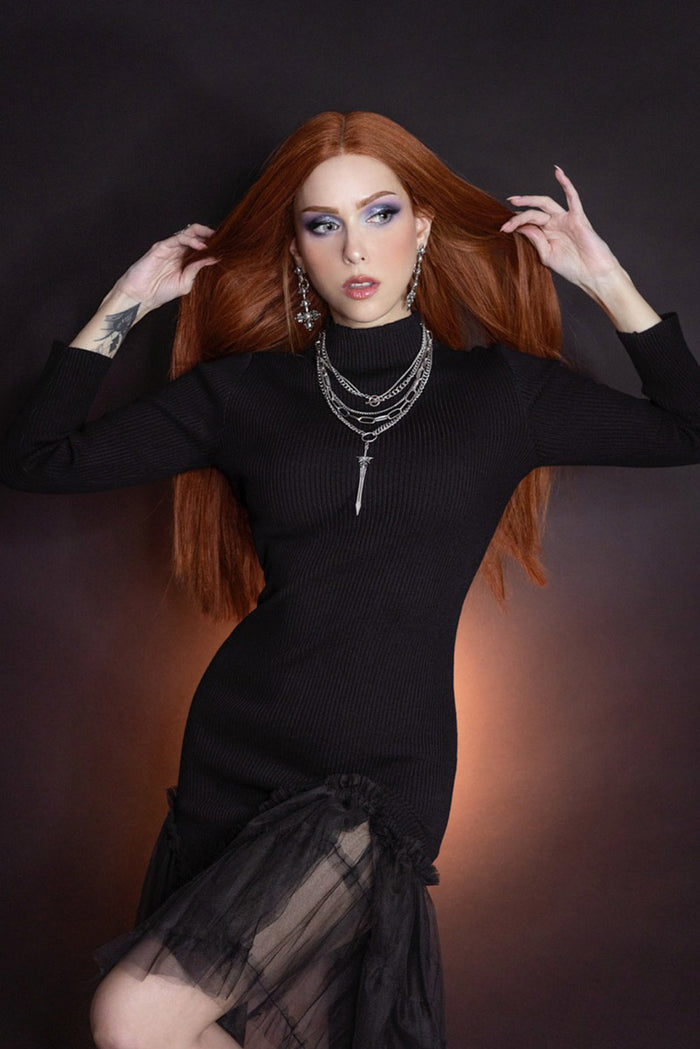 turtleneck sweater dress by witchwood bags