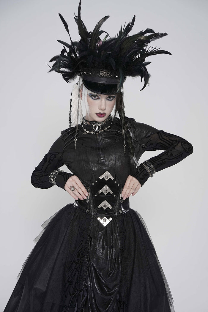 lace-up goth corset belt by devil fashion