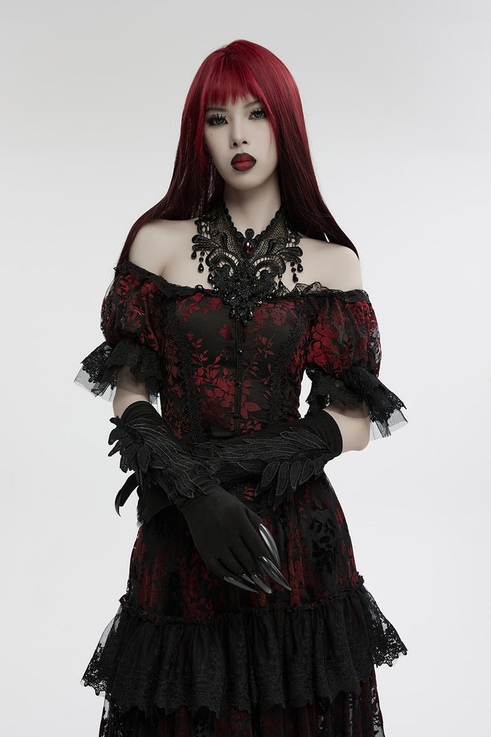 beaded vampire gothic necklace