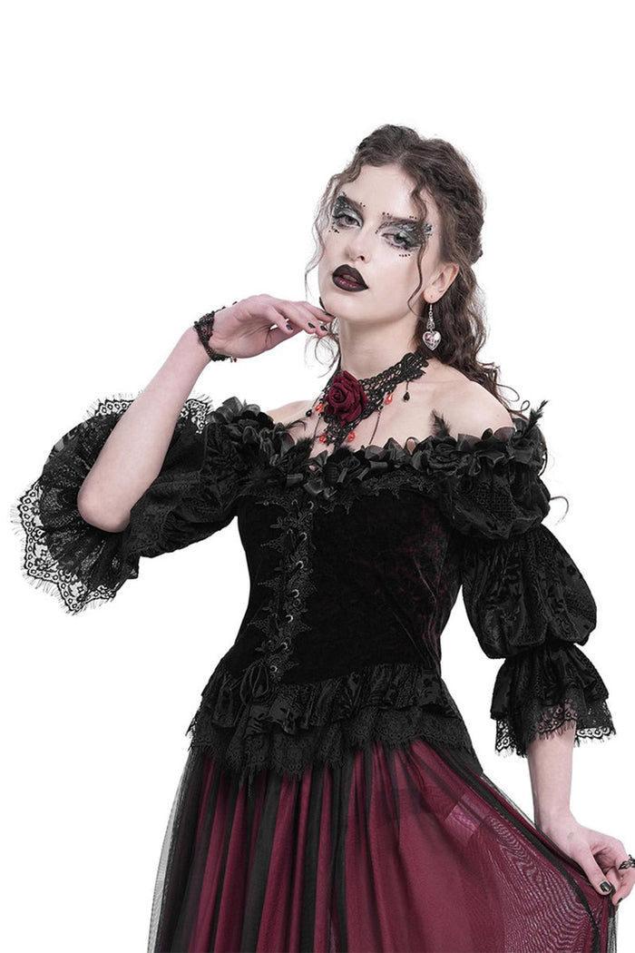 off the shoulder gothic blouse