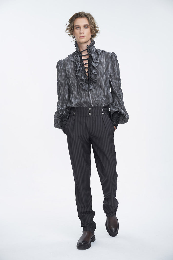 mens steampunk striped pants