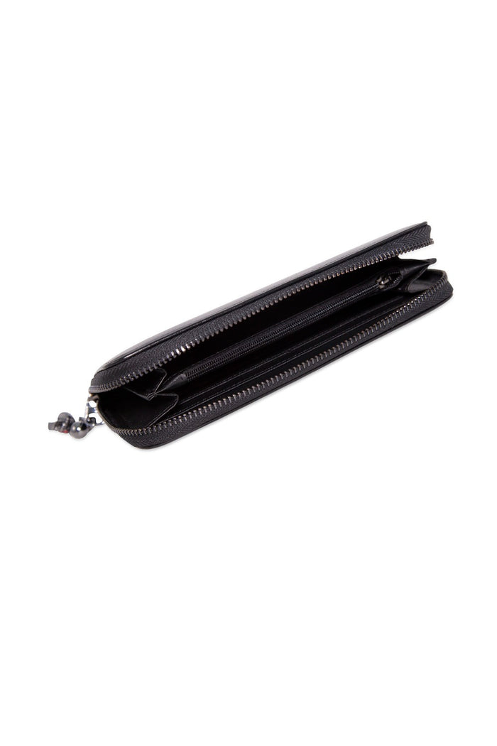 gothic skull wallet with inner zip coin purse