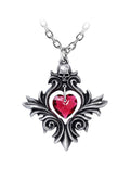 romantic goth heart necklace
