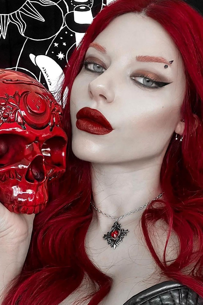 romantic goth heart necklace by alchemy