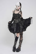 Goth skirt with lace and mesh detail