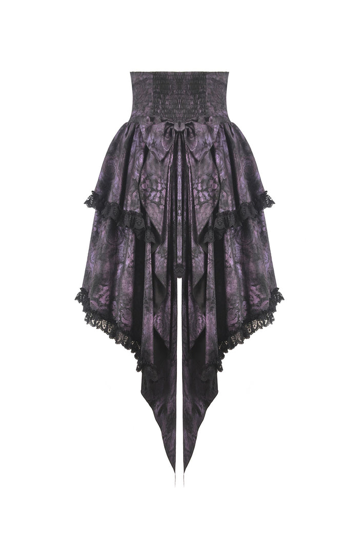 Layered lace goth fashion steampunk skirt