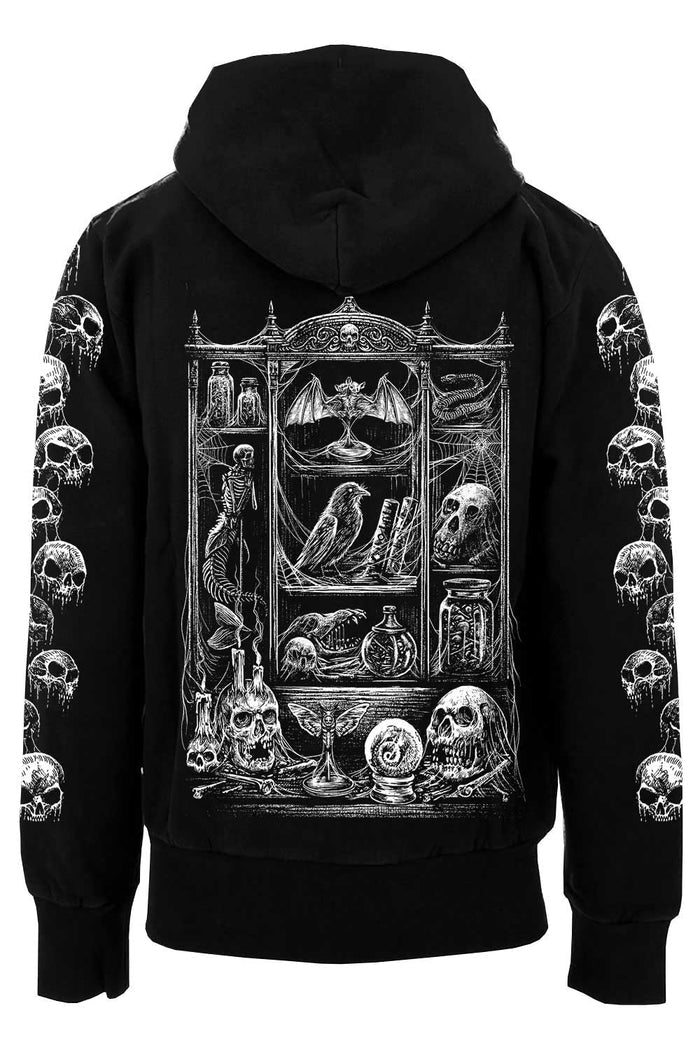 skull sleeve hoodie jacket