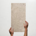 Single With Hand Cairnwell Taupe Stone Look Porcelain Tile P3 300×600mm WITHTAUI3 - The Blue Space