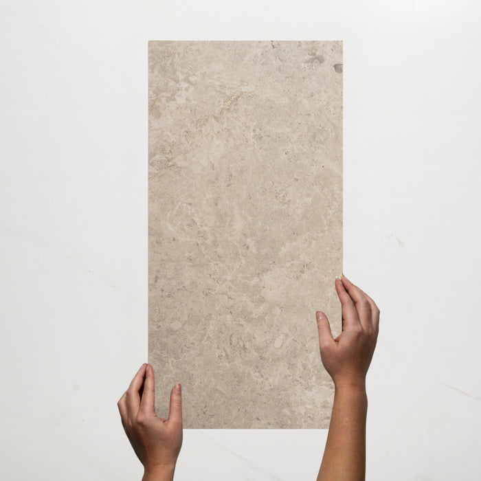 Single With Hand Cairnwell Taupe Stone Look Porcelain Tile P3 300×600mm WITHTAUI3 - The Blue Space