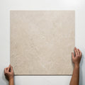 Single With Hand Cairnwell White Stone Look Porcelain Outdoor Tile P5 600×600mm WITHWHI5 - The Blue Space