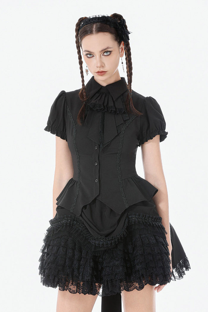 womens puff sleeve gothic blouse