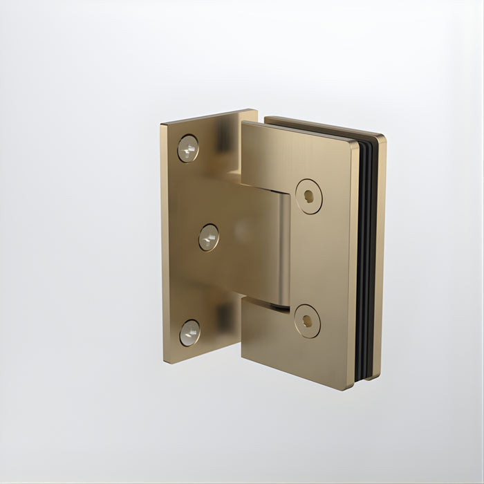 Back Caroma Glass to Wall Shower Door Hinge Brushed Brass 14228004BB - The Blue Space