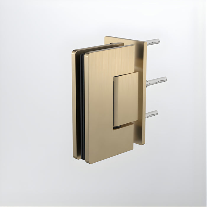 With Screw Caroma Glass to Wall Shower Door Hinge Brushed Brass 14228004BB - The Blue Space