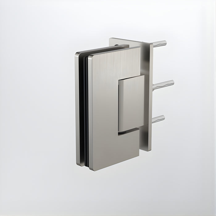 With Screw Caroma Glass to Wall Shower Door Hinge Brushed Nickel 14228004BN - The Blue Space