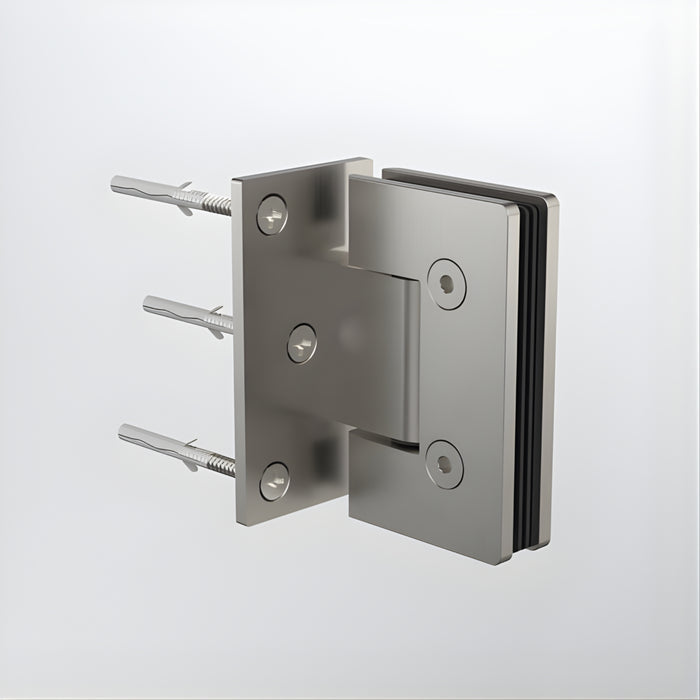 Back With Screw Caroma Glass to Wall Shower Door Hinge Brushed Nickel 14228004BN - The Blue Space