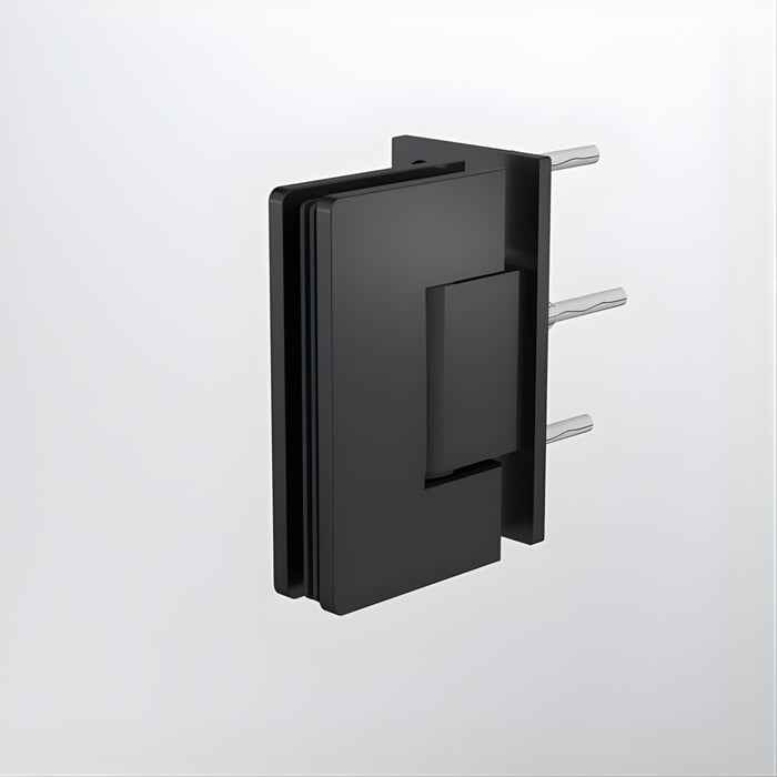 With Screw Caroma Glass to Wall Shower Door Hinge Matte Black 14228004B - The Blue Space