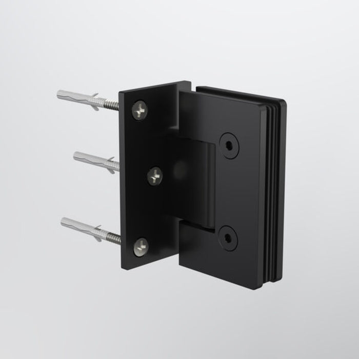 Back with Screw Caroma Glass to Wall Shower Door Hinge Matte Black 14228004B - The Blue Space