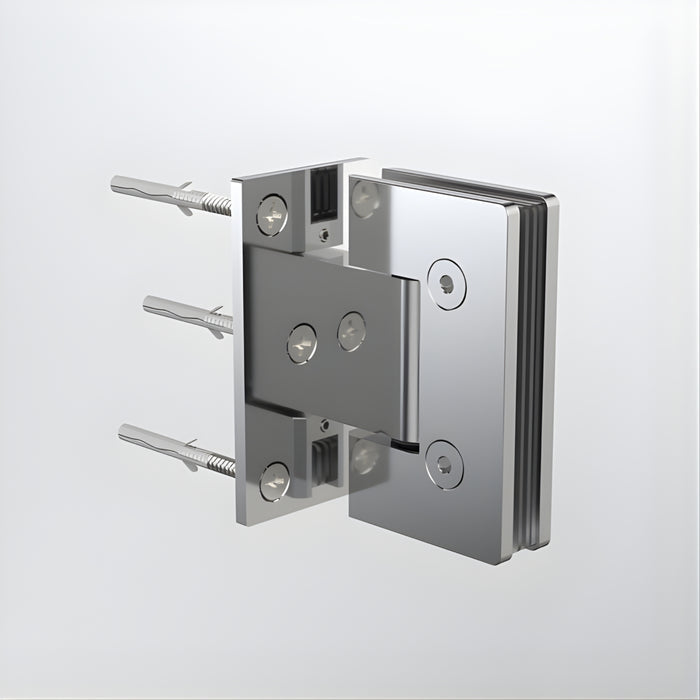 Back WIth Screw Caroma Glass to Wall Shower Door Hinge Polished Stainless Steel 14228004PSS - The Blue Space