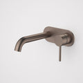 Caroma Liano II 175mm Wall Basin/Bath Mixer Round Plate - Brushed Bronze - Full Kit 96345BBZ6AF - The Blue Space