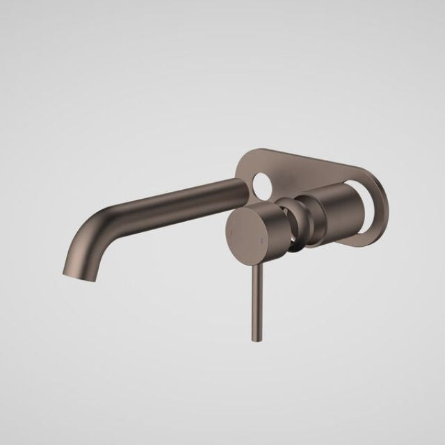 Caroma Liano II 175mm Wall Basin/Bath Trim Kit - Rounded Cover Plate - Brushed Bronze 96349BBZ6AF - The Blue Space