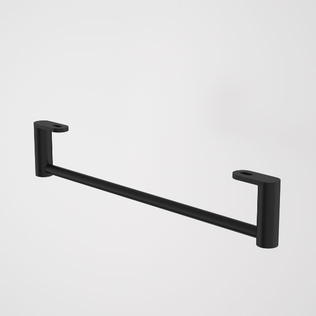 Caroma Liano II Hand Wall Basin Integrated Towel Rail Matte Black 96457B - The Blue Space