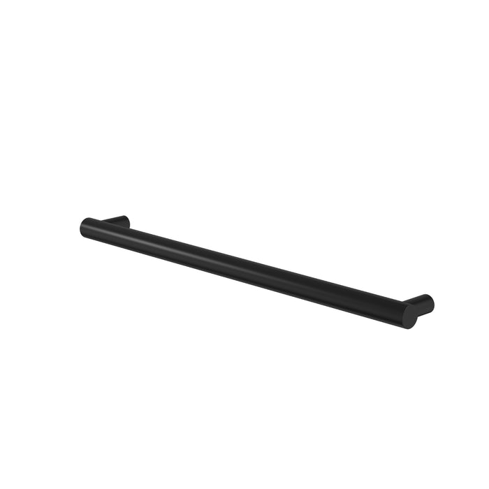 Angle Caroma Liano II Heated Towel Rail - Horizontal - Matte Black 11225049B - The Blue Space