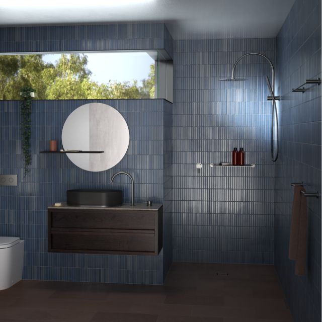 Lifestyle Caroma Liano II Single Towel Rail 840mm - Chrome 96446C - The Blue Space