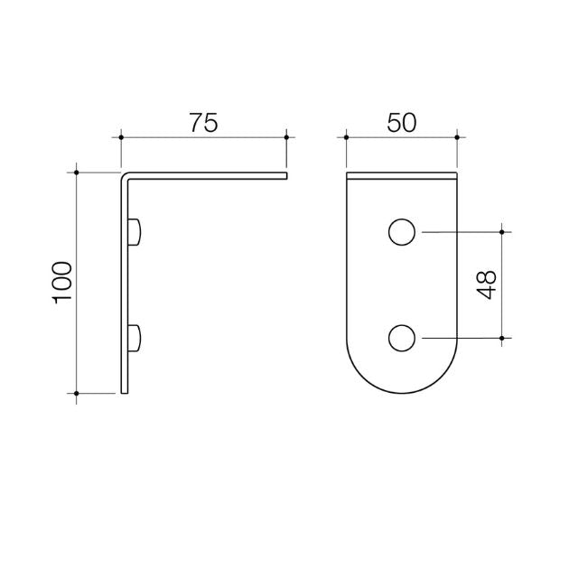 Technical Drawing Caroma Liano II Soap Bottle Holder - Chrome 96450C - The Blue Space