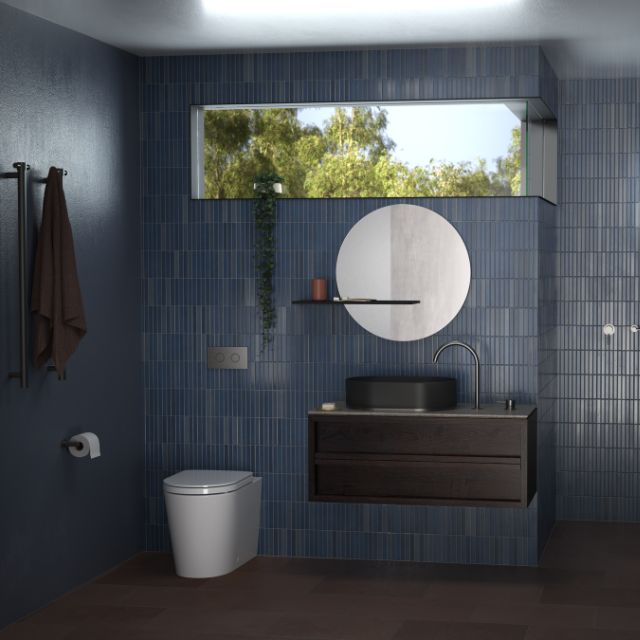 Lifestyle 1 Caroma Liano II Toilet Roll Holder - Gunmetal 96441GM - The Blue Space