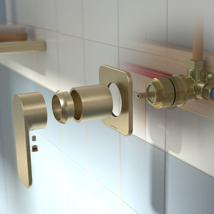 Caroma Luna II Bath/Shower Mixer Trim Kit - Brushed Brass