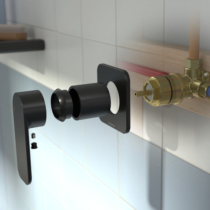 Caroma Luna II Bath/Shower Mixer Trim Kit - Satin Black