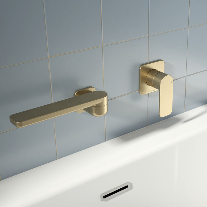 Caroma Luna II Swivel Bath Outlet 220mm - Brushed Brass