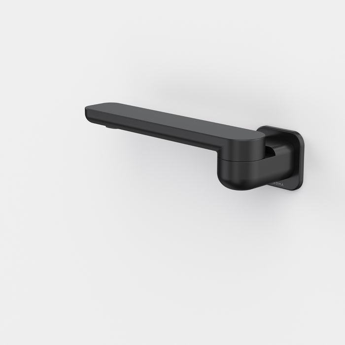 Swivel Caroma Luna II Swivel Bath Outlet 220mm - Satin Black 68207BL - The Blue Space