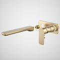 Caroma Luna II Wall Basin/Bath Mixer Trim Kit 220mm - Brushed Brass 68212BB6AF - The Blue Space