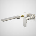 Caroma Luna II Wall Basin/Bath Mixer Trim Kit 220mm - Brushed Nickel 68212BN6AF - The Blue Space