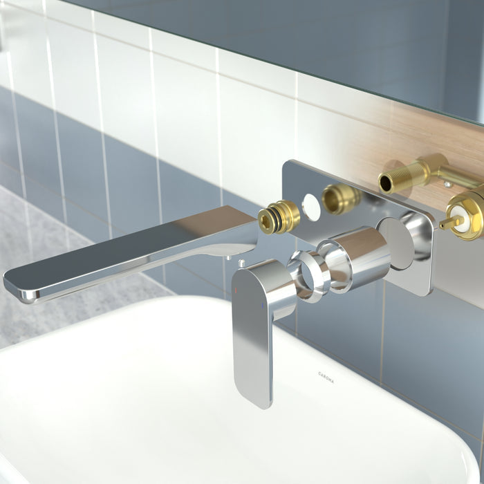 Caroma Luna II Wall Basin/Bath Mixer Trim Kit 220mm - Chrome